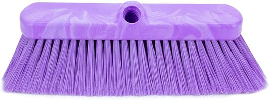 SPARTA 41278EC68 Flo-Thru Plastic Wall Scrub Brush, Equipment Brush With Soft Nylex Bristles For Industrial Kitchens, Hospitals, Commercial Cleaning, 4 Inches, Purple