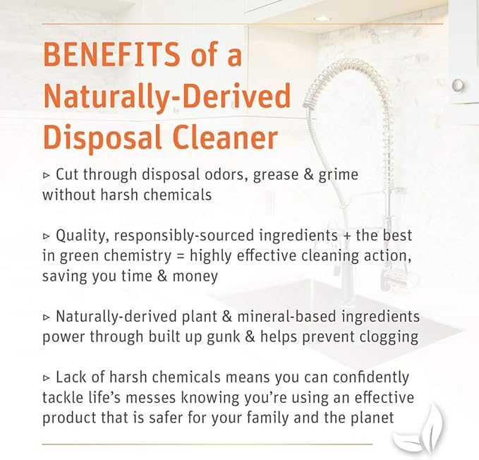 Grab Green Garbage Disposal Freshener and Cleaner Pods, 48 Count, Thyme Fig Leaf Scent, Plant and Mineral Based, Removes Odors, Loosens Grime, Prevents Clogging