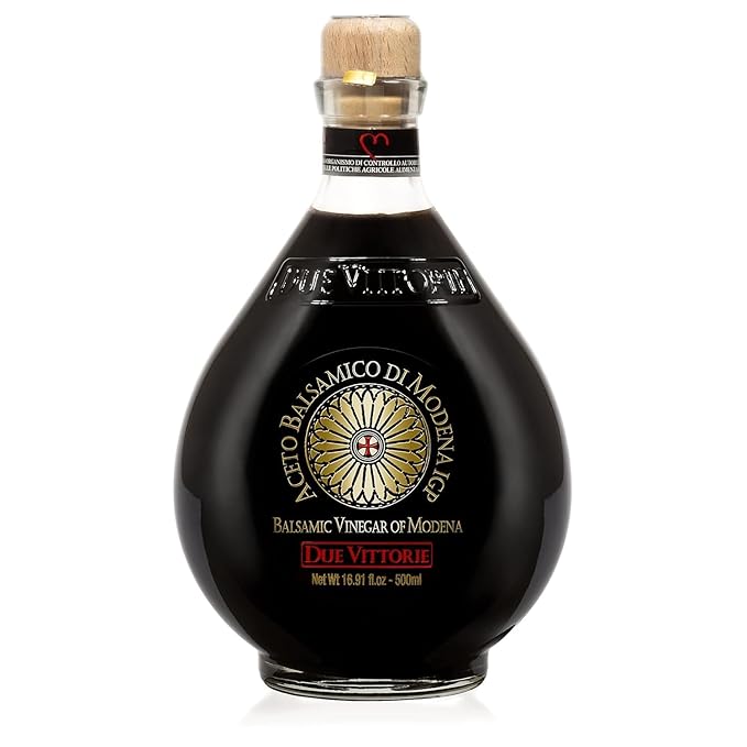 Due Vittorie Oro Gold Balsamic Vinegar of Modena. Highest Score from the Consortium of Modena - 16.9 Fl Oz