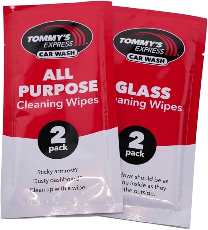 Tommy's Express Interior Detail Kit - Microfiber Cloth, 2 Shop Towels, 2 All-Purpose Wipes, 2 Glass Streak-Free Wipes and 2 Signature Tommy's Clean Car Scent Vent Air Fresheners (9 Piece Set) (3)