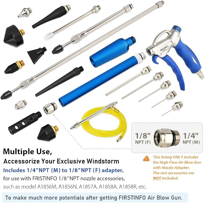 FIRSTINFO A18563FUS Windstorm 2X Flow High Performance Air Blow Gun