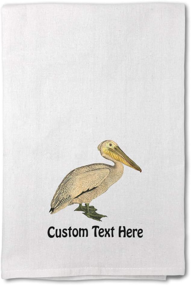 Style In Print Custom Decor Flour Kitchen Towels Pelican Vintage Look Animals Birds Animals Birds Cleaning Supplies Dish Towels Personalized Text Here