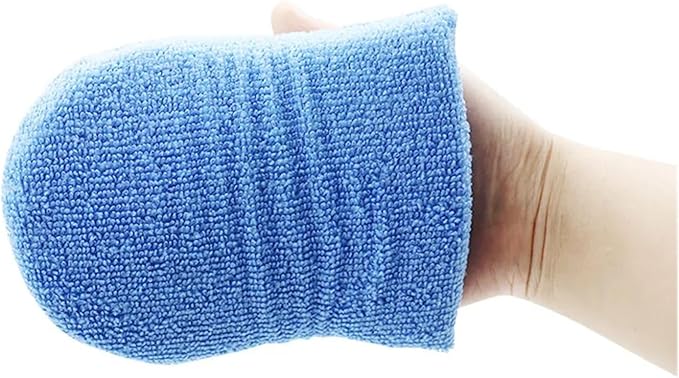 1/10pcs Car Wax Applicator Mitts Microfiber Waxing Polish Pad Sponge Auto Soft Wax Polishing Foam Applicator Car Cleaning Mitts(2pcs Blue)