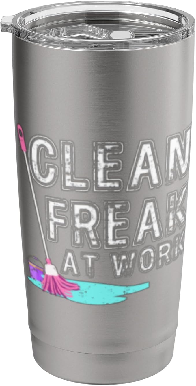 Clean Freak at Work Cleaning Stainless Steel Insulated Tumbler