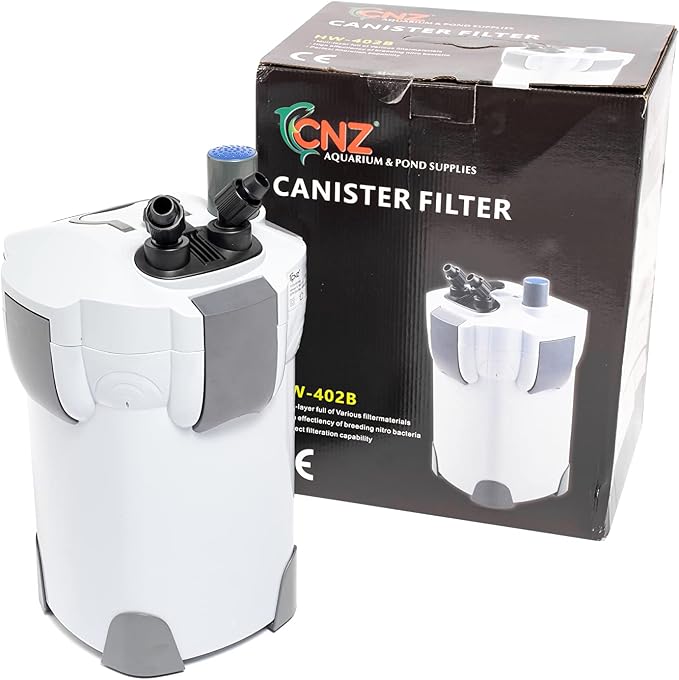 CNZ HW-402B 265GPH Canister Filter with Built-in 9w Sterilizer White