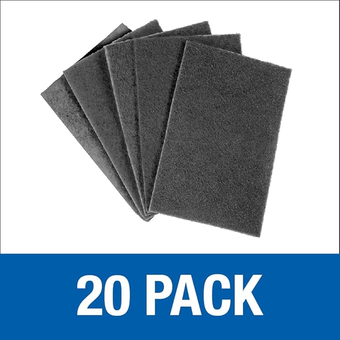 Mercer Abrasives 285GRY - 6"x9" Non-Woven Grey Hand Pads (20 pack)