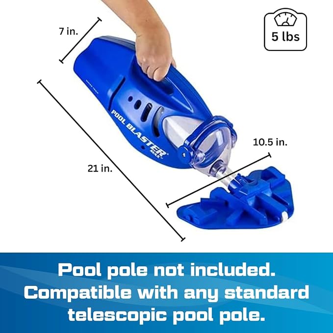 POOL BLASTER Max Li Cordless Pool Vacuum – Battery‑Powered, No Hoses or Cords – for Inground & Above Ground Pools, & Spas – up to 60‑Minute Runtime