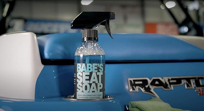 Babe’s Seat Soap – Marine Vinyl, Plastic & Leather Cleaner for Boat Seats – Cleans, Conditions & Protects Upholstery from Suntan Oil & Dirt