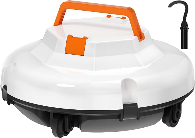 2026 Cordless Robotic Pool Cleaner - 120 Mins Automatic Pool Vacuum for Above Ground Pool & In - Ground Flat Pools up to 1000 Sq.Ft, Robot Pool Cleaner with Self - Parking Tech