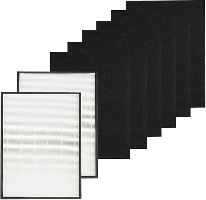 83195 Filter for Kenmore/Sears 83254 83396 85254 F-K3 Air Purifier Used for Large Room & Bedroom - 2 Pack H13 True HEPA Filter and 6 Pack Carbon Pre-filter