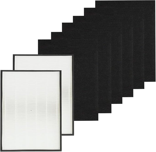 83195 Filter for Kenmore/Sears 83254 83396 85254 F-K3 Air Purifier Used for Large Room & Bedroom - 2 Pack H13 True HEPA Filter and 6 Pack Carbon Pre-filter