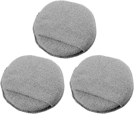 Microfiber Car Applicator Pads Advanced Car Paint Polishing and Waxing Sponges Cars Paint and Cockpit Detailing Care Tool(3PCS Grey)