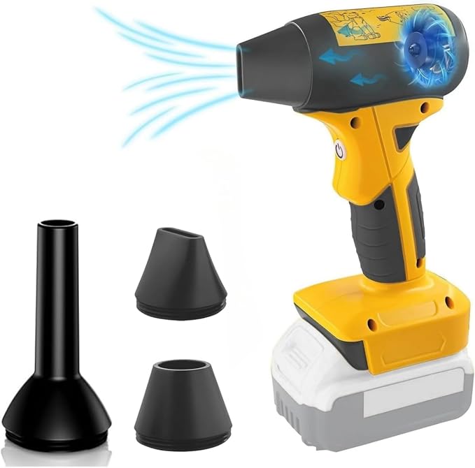 130000RPM Compressed Air Duster Cordless with 4 Gear Speed Mini Jet Fan Blower for Leaf Blower PC Keyboard(for Dewalt 20V Battery)
