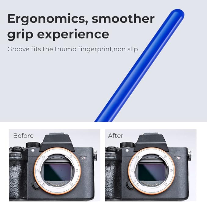 K&F Concept 24mm Full Frame Sensor Cleaning Swab*20+Long Nozzle/Short Nozzle Air Blower Compatible with Nikon Sony Canon DSLR Camera Sensor