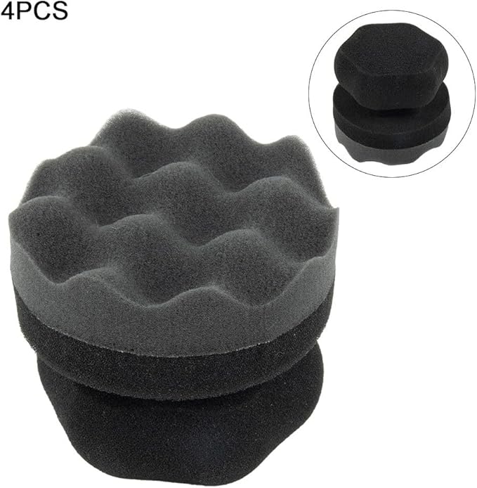 Car Detailing Soft Sponge Applicators 4Pack for Tire Waxing and Polishing Use