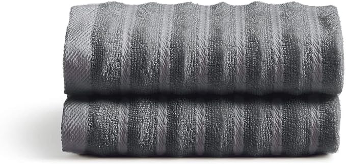 Cosy House Collection Luxury Rayon Derived from Bamboo Blend 2-Pack Towel Set - Ultra Soft, Absorbent and Quick Drying - Plush Cotton Hotel Spa Quality - 14" x 14" (Washcloth, Grey)