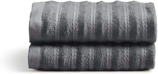 Cosy House Collection Luxury Rayon Derived from Bamboo Blend 2-Pack Towel Set - Ultra Soft, Absorbent and Quick Drying - Plush Cotton Hotel Spa Quality - 14" x 14" (Washcloth, Grey)