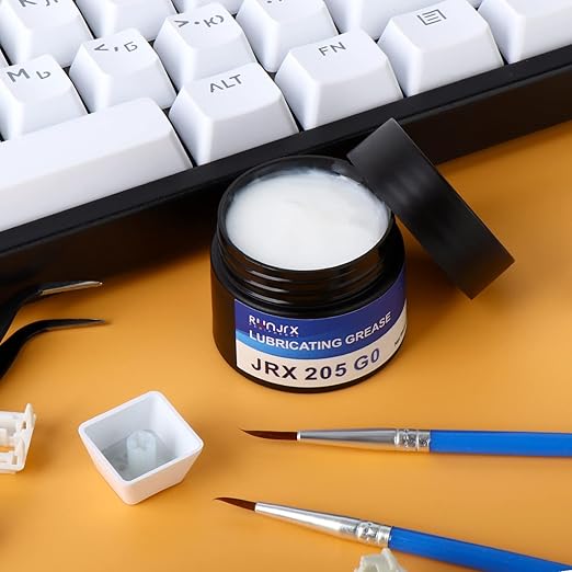 RUNJRX Keyboard Lube Kit JRX 205G0 0.53oz/15g, Switch Pad for PCB,Switch Film for MX Kailh,Keyboard Tools with Keycap Puller