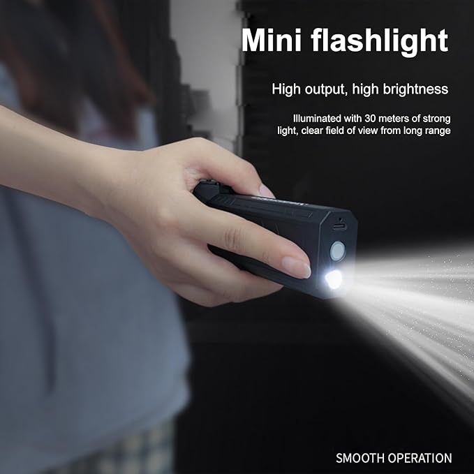 Electric Air Turbo Fan, Electric Air Duster Portable Fan & Flashlight 130000RPM Handheld Brushless Motor Dust Blower Cordless Dust Remover for Computer Keyboard Outdoor Burning Blowing Dust