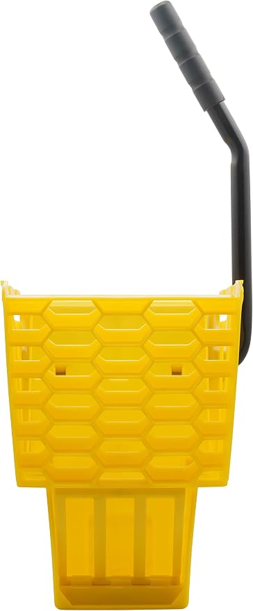 Carlisle FoodService Products Omnifit Mop Bucket with Wringer for Floor Cleaning, Restaurants, Office, And Janitorial Use, Polypropylene, 35 Quarts, Yellow