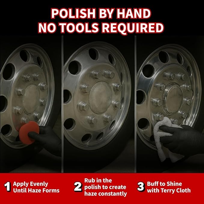 Renegade Products Red Liquid Metal Polish - Metal Polish & Car Scratch Removal, for Use on Chrome, Stainless Steel, & Aluminum, Cleaner & Polish for Cars, Trucks, Bikes