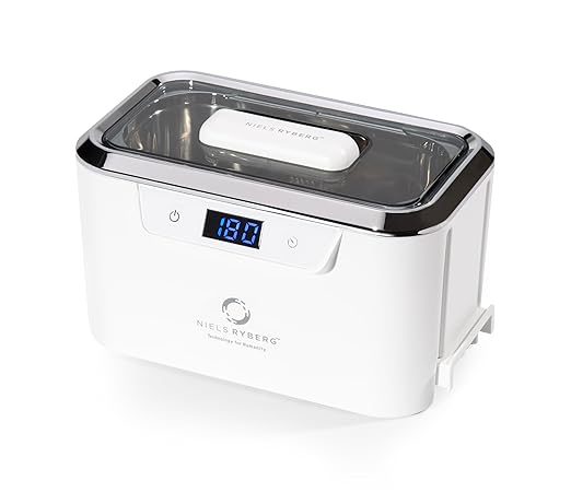 Digital Ultrasonic Cleaner USC-100WBX - 27oz / 800ML Large Capacity, Dual Transducers, 5 Cleaning Modes with Overheat Protection for Jewelry, Watches, Eyeglasses, Dentures and Retainers
