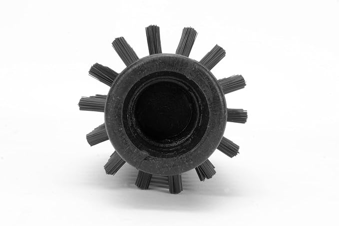 SPARTA Industrial Tank Brush Head Pipe Brush Head, Drain Brush with 3/4" Thread Hole (Handle Not Included) for Commercial Use, Plastic, 2 x 5.7 Inches, Black (Pack of 6)
