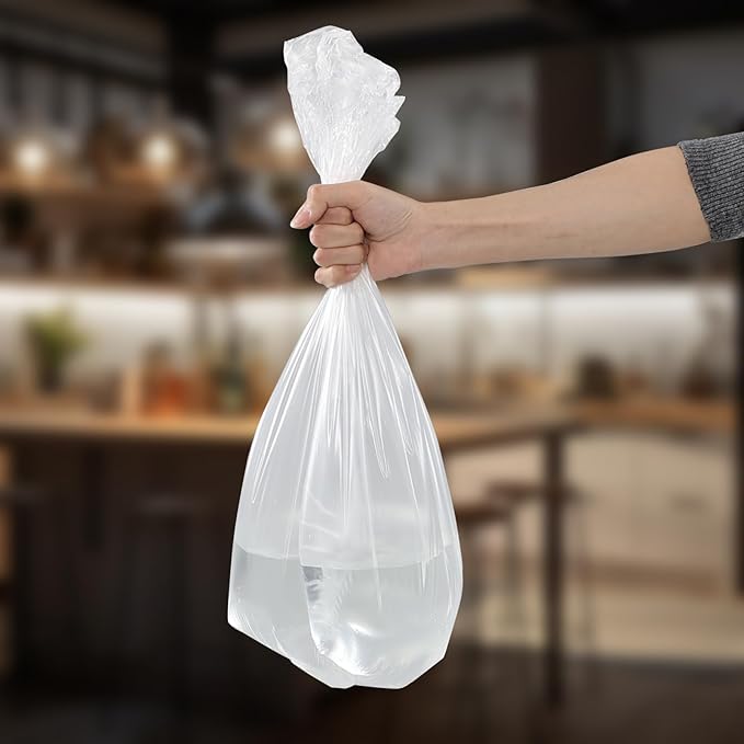 Farmoon 13 Gallon Kitchen Garbage Bag, Clear Trash Can Liner Bags, 9 Rolls/225 Bags