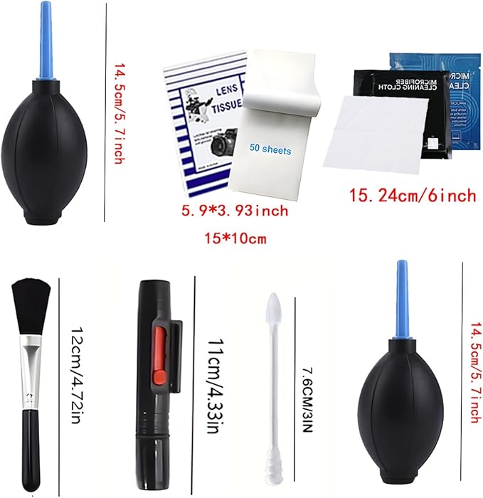 Professional Camera Cleaning Kit(38 pcs) - Including Lens Paper/Blower, APS-C Clean Swabs, Microfiber Cloths, Lens Pen, Clean Brush - DSLR Photography Accessories Lens Cleaning Kit Photographer Gifts