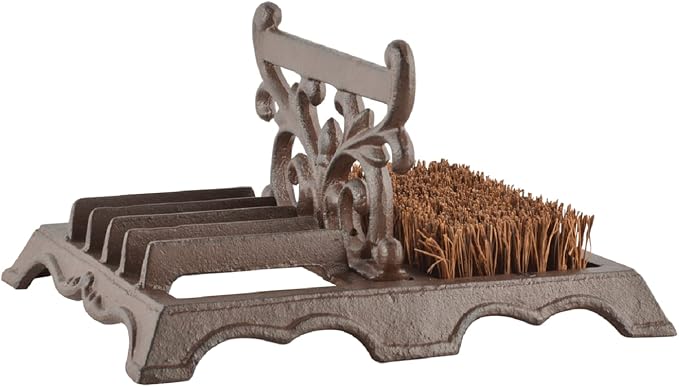 Fallen Fruits LH219 Boot Brush & Scraper, Brown