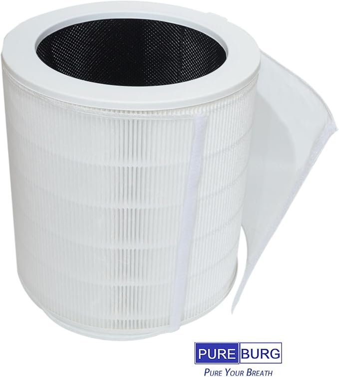PUREBURG Replacement Filter Compatible with CUCKOO CAC-K1910FW Air Purifier, H13 True HEPA Activated Carbon Multi-Layer Filtration and Pre Filters, 5 Piece Pack