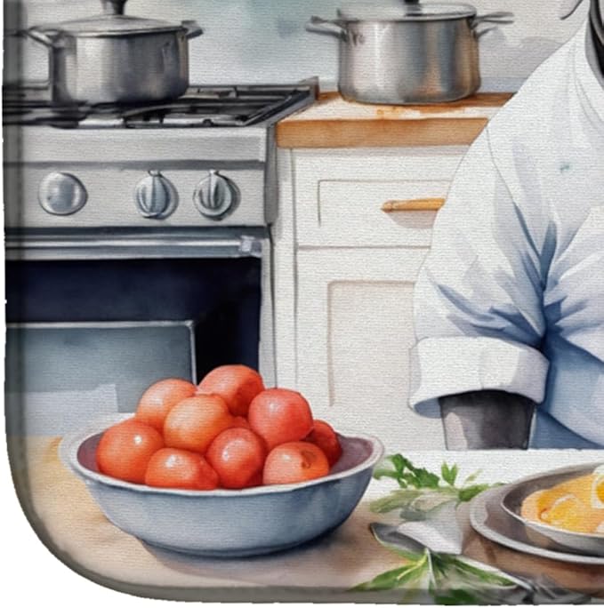 Caroline's Treasures DAC6287DDM Neapolitan Mastiff The Chef Dish Drying Mat Absorbent Dish Drying Mat Pad for Kitchen Counter Dish Drainer Mat for Countertop, 14 x 21", Multicolor