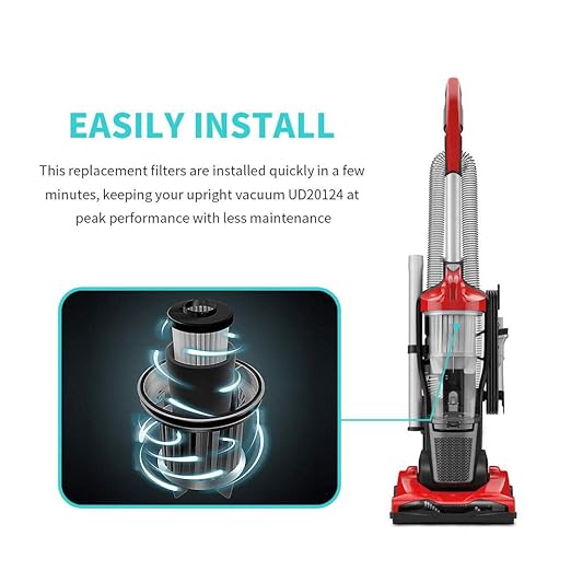 4 Pack F112 Filter Replacement & 2 Pack Style 4&5 Belt Compatible with Dirt Devil UD70161, UD70167, UD70181, UD70185 Power Max Upright Vacuum