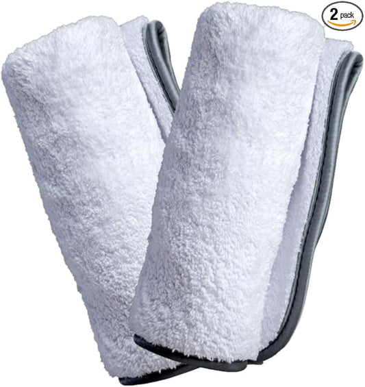 Adam's Polishes Double Soft Microfiber Towel - Premium Quality Microfiber Polishing Towel with Scratch-Free Satin Edge - Buff Away Polishes & Car Wax with Ease (2 Pack)