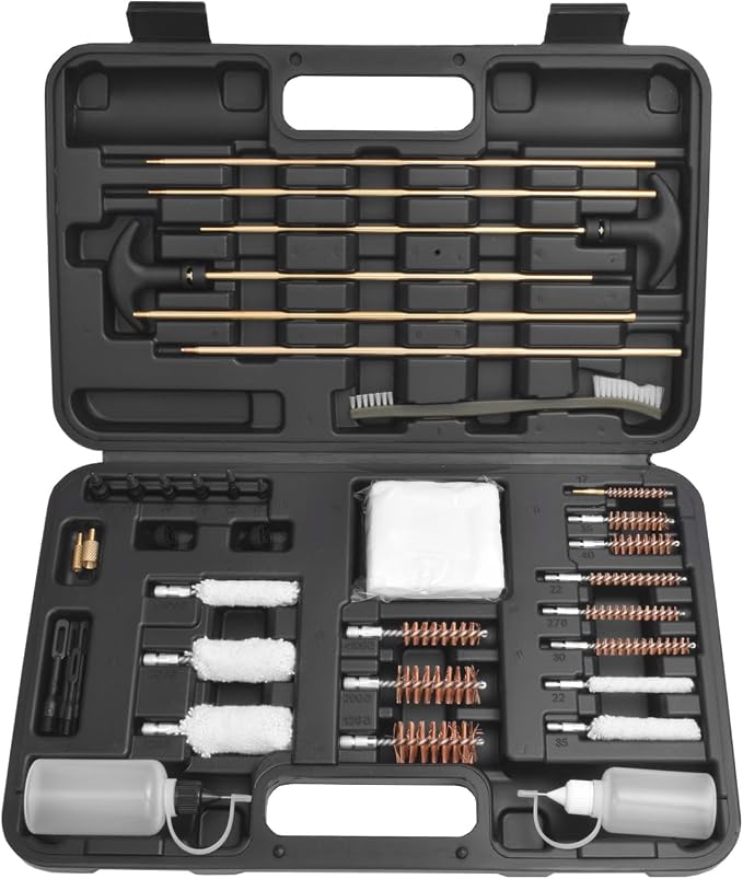 Gun Cleaning Kit Universal Gun Cleaner for Shotgun, Pistol, Rifle, All Guns with Lightweight Carrying Case