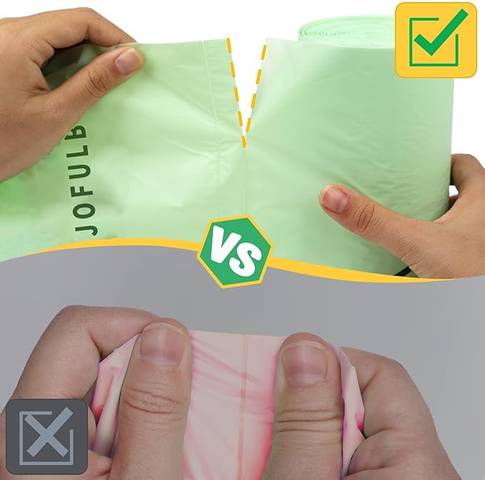 13 Gallon Trash Bags Biodegradable Compost Recycling Trash Bags, Compostable For Kitchen, 100 Count, 1.2 Mils,60 Liter, Recyclable Composta Large Heavy Duty Garbage Bag (100)