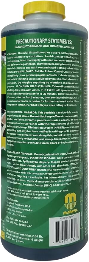 EASYCARE 10032 Algatec Super Algaecide-Clarifier, 32 Fl. Oz