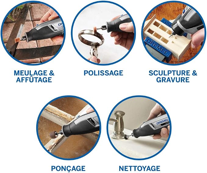 Dremel Lite 7760 Cordless Multi-Tool (3.6V 2.0Ah Battery, Kit with 15 Accessories, USB Charger, Speed 8000-25000rpm for Carving, Engraving, Grinding, Cleaning, Polishing, Sharpening and Sanding)