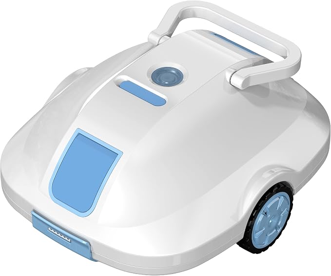 (2026 Upgrade) Robotic Pool Cleaner -Up to 250-Min Cordless Automatic Pool Vacuum Robot for Above Ground & Inground Pools -Powerful Suction Self-Parking for Swimming Pool up to2200 Sq. Ft -White