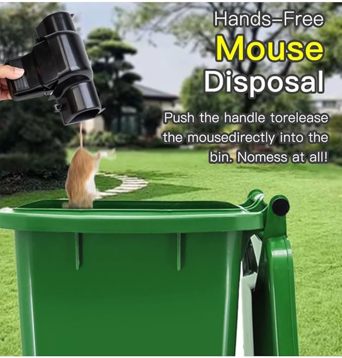 EMIRA Efficiency Rat Mouse Trap Device 4 Pack- Covered Tunnel Design, Protects Kids and Pets, Resusable with Sensitive Trigger, Safe and Powerful, Humane Rodent Solution, Indoor & Outdoor
