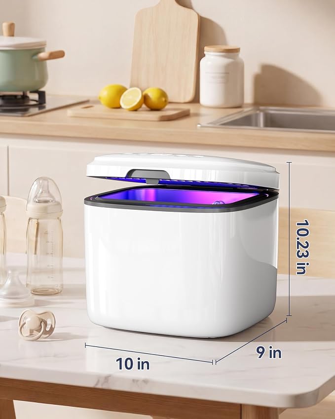 IAGREEA UV Cleaning and Dryer, 4 in 1 UV Box with 2 Fluorescent Tubes, Suitable for Baby Toys, Toothbrushes, Keys and Other Household Items, One-Click Sstart, Touch Control, No Cleaning Required