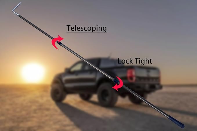 Telescoping Truck Bed Hook - 83" Pickup Cargo Grabber with Telescoping Handle | Heavy Duty Truck Bed Accessories for Ford F150/Chevy Silverado/Ram 1500in
