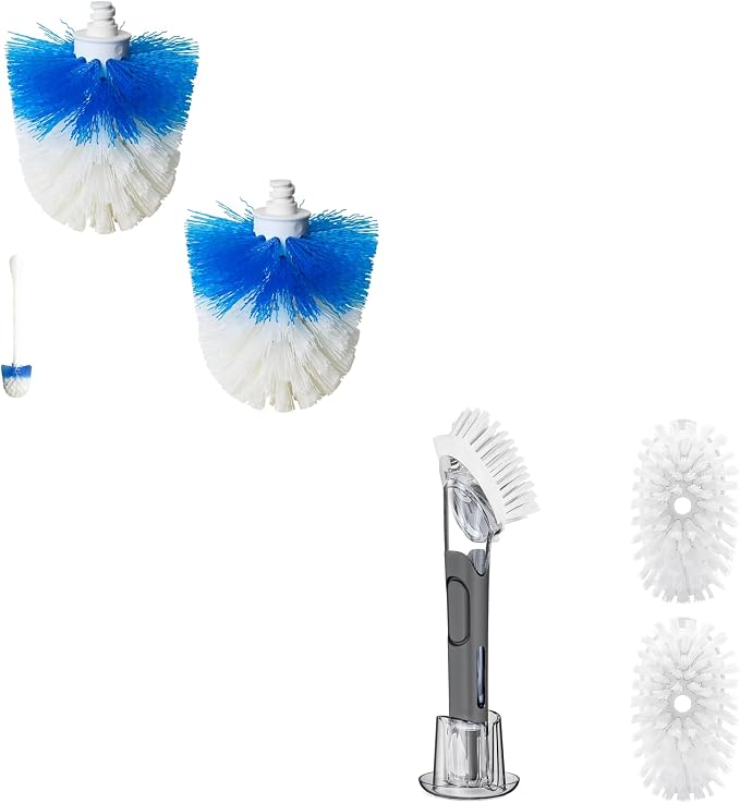 Soap Dispensing Dish Brush + Toilet Brush Refills for OXO Toilet Brush Only