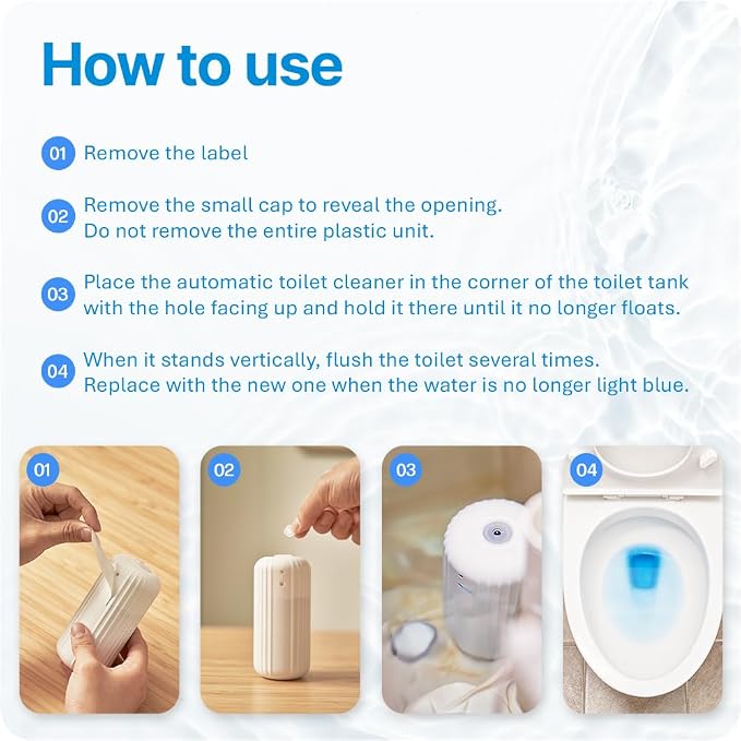 Fresh & Fresh Automatic Toilet Bowl Cleaners (Sunset Orange) - 4 Bottles(UPTO 2500 FLUSHES/Bottle), Commercial and Residential Toilet Cleaner 3-4 MONTH Lasting Toilet Bowl Cleaner Bottle