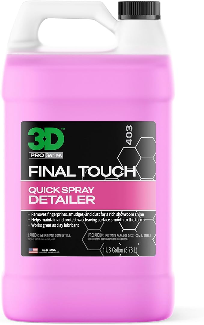 3D Orange Degreaser & Final Touch Quick Detail Spray – Multi-Surface Cleaner & Instant Gloss Finish – 1 Gallon Each