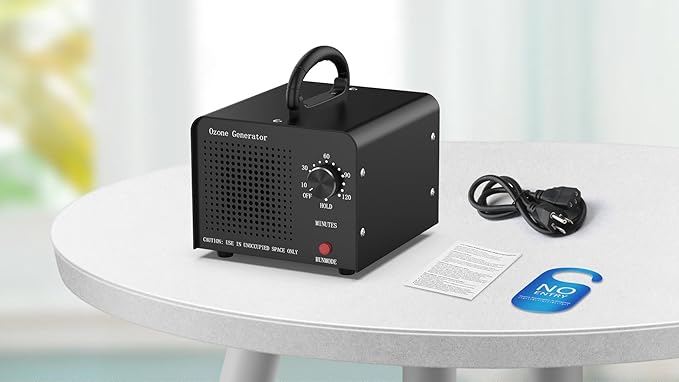 Medvoe 65,000MG Ozone Odor Eliminator Generator for Home & Car | Black, Up to 7000 sq. ft. Coverage, Pet Odors, Smoke Odors, Apartments, Vehicles, Boats, Kitchens, Bathrooms, Basements