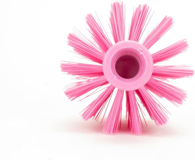 SPARTA Plastic Multi-Purpose Valve Brush, Pipe Brush, Round Brush with Polyester Bristles, Color Coded for Commercial Cleaning, Kitchen, Restaurant, Bathroom, 7.1 X 4 X 7.1 Inches, Pink (Pack of 1)