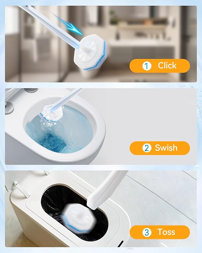 50count Wand Refills, Disposable Toilet Brush Heads for Cloro x Toilet Wand