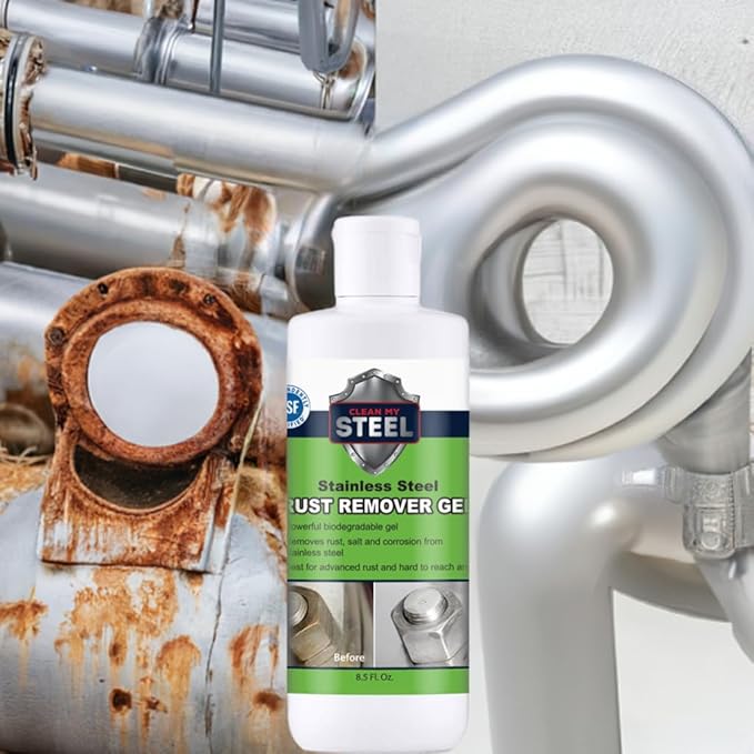 Innogel B450 Heavy-Duty Industrial Use Rust Stain Remover for Metal Surfaces Including Stainless Steel. Metal Cleaner Gel Needs No Scrubbing, Simply Apply and Rinse off (8.5 oz)