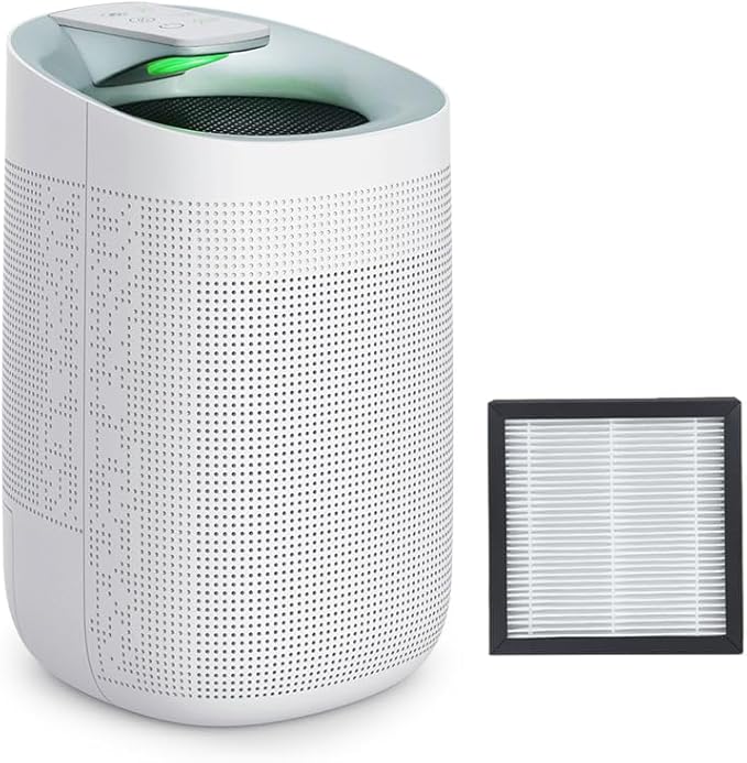 1000ml Dehumidifier w/Air Purifying Function | Wifi App Control Auto Shut Off True HEPA Filter for Bedroom Bathroom